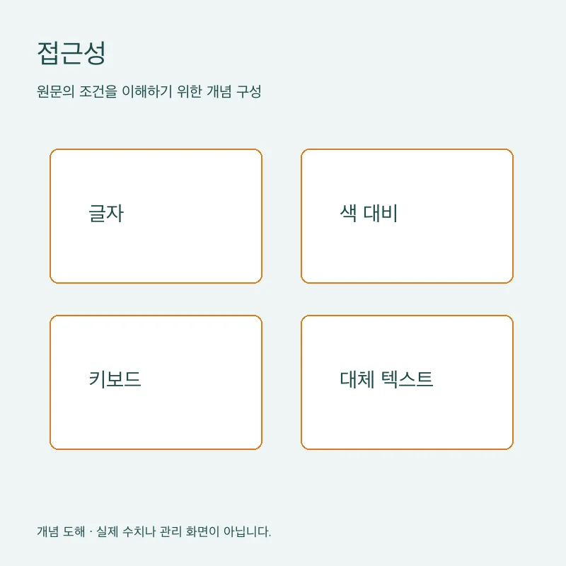 접근성을 설명하는 개념 도해